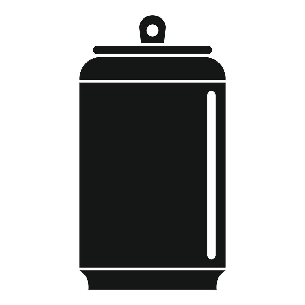 icône de boîte de conserve vide, style simple vecteur