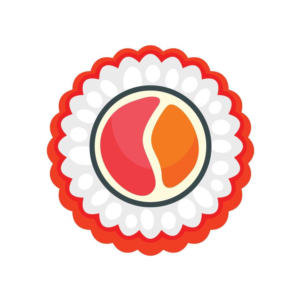 icône de sushi de saké de riz, style plat vecteur