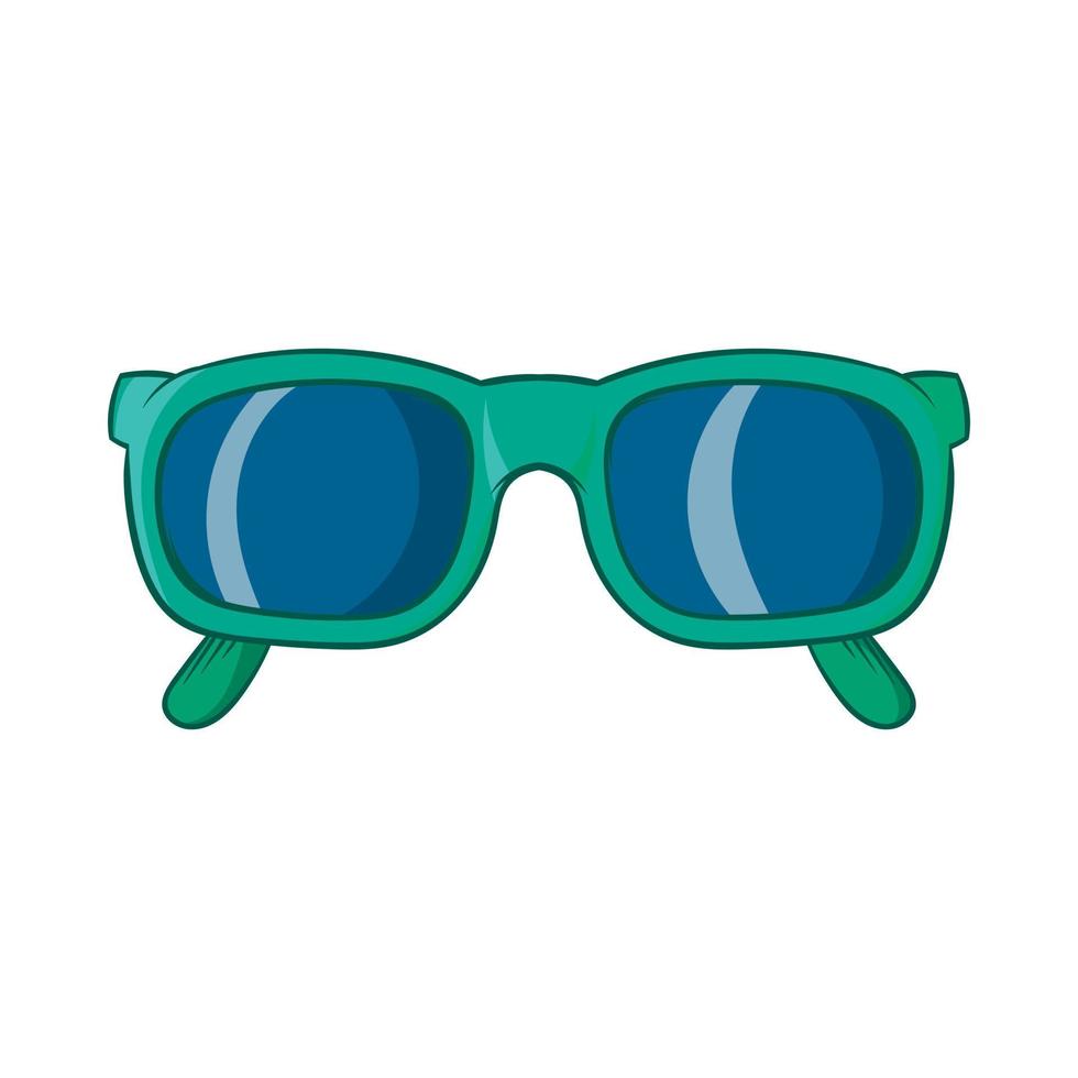 icône de lunettes de soleil hipster rétro en style cartoon vecteur