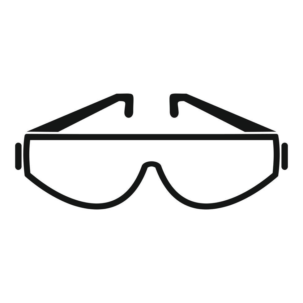icône de lunettes de sécurité, style simple vecteur