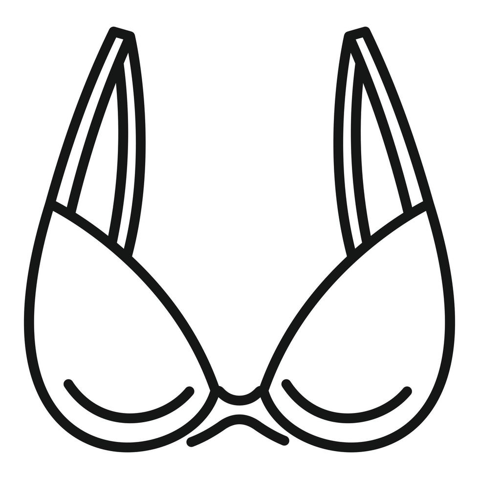 icône de soutien-gorge, style de contour vecteur