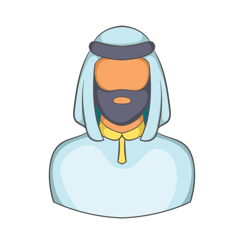 icône arabe mâle, style cartoon vecteur