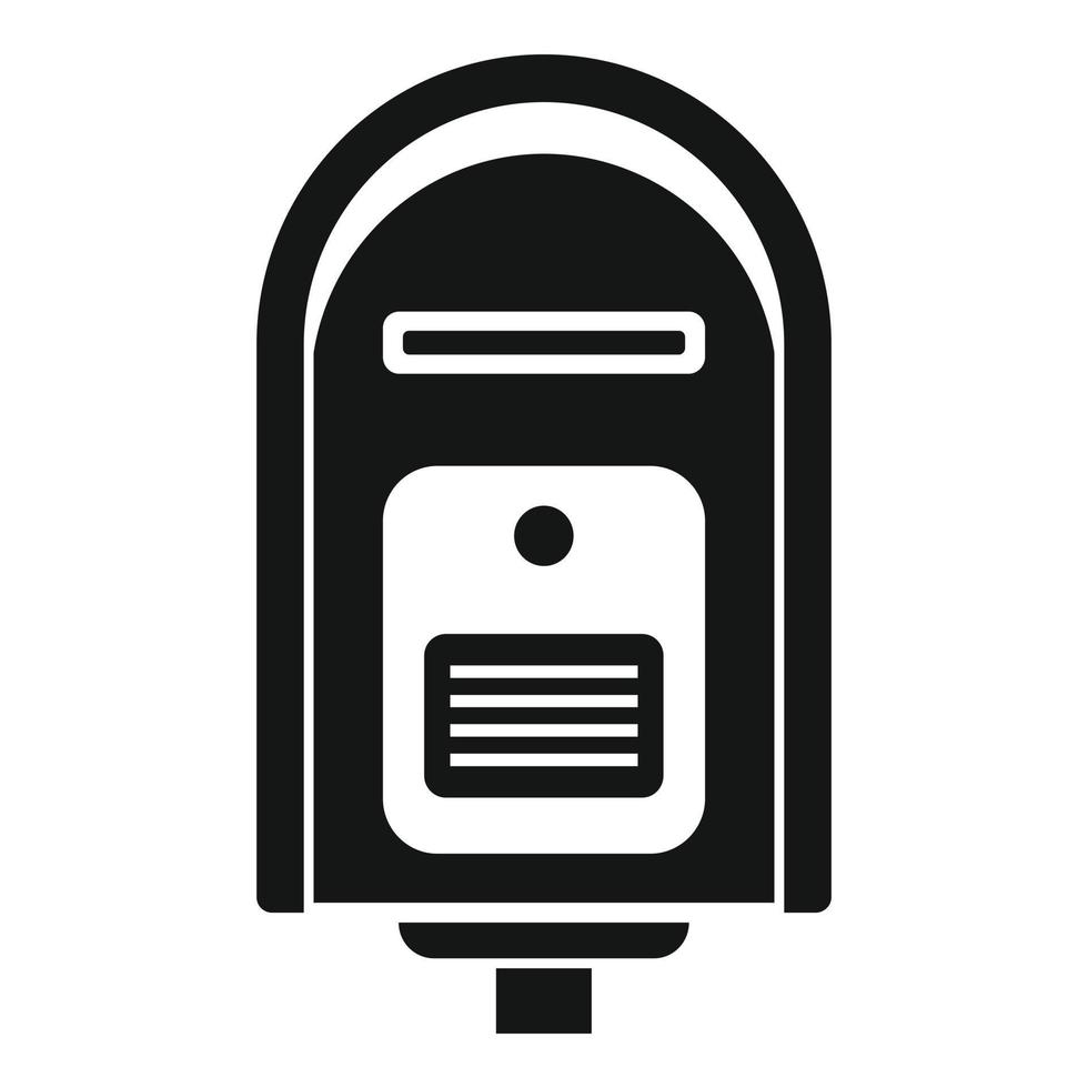 icône de boîte aux lettres complète, style simple vecteur