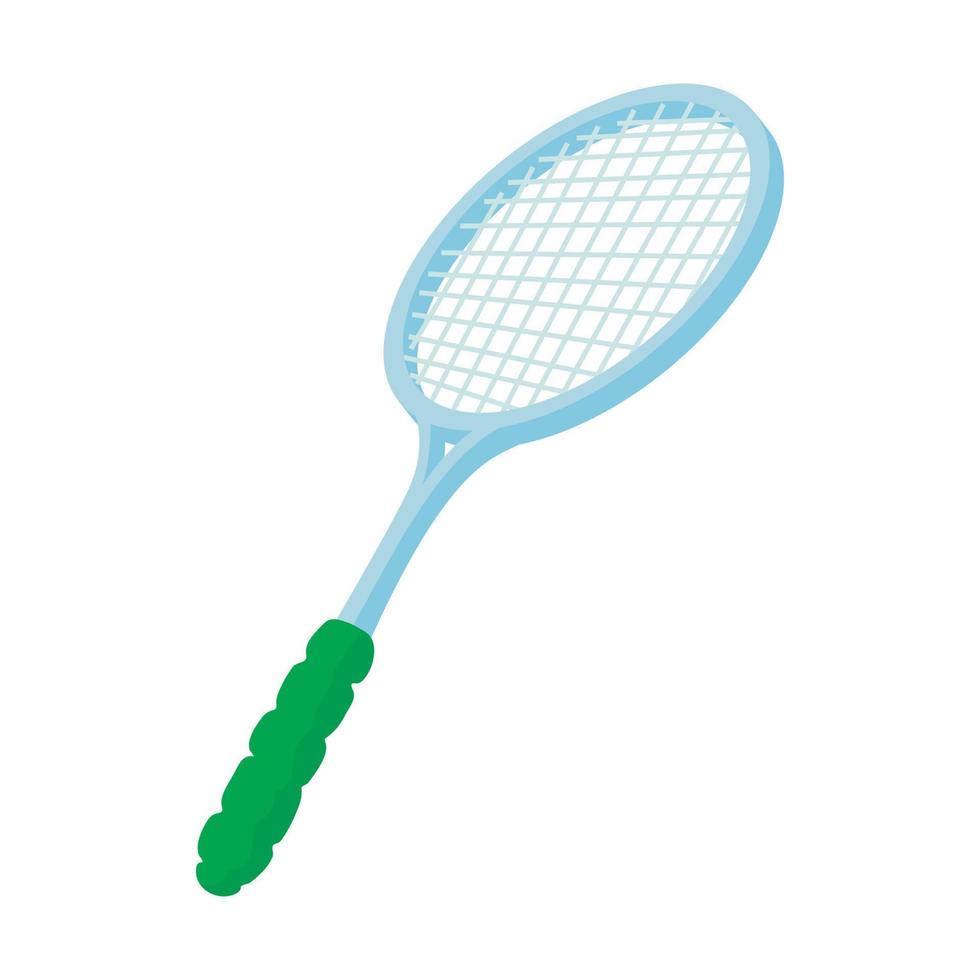 icône de raquette de tennis, style de dessin animé vecteur