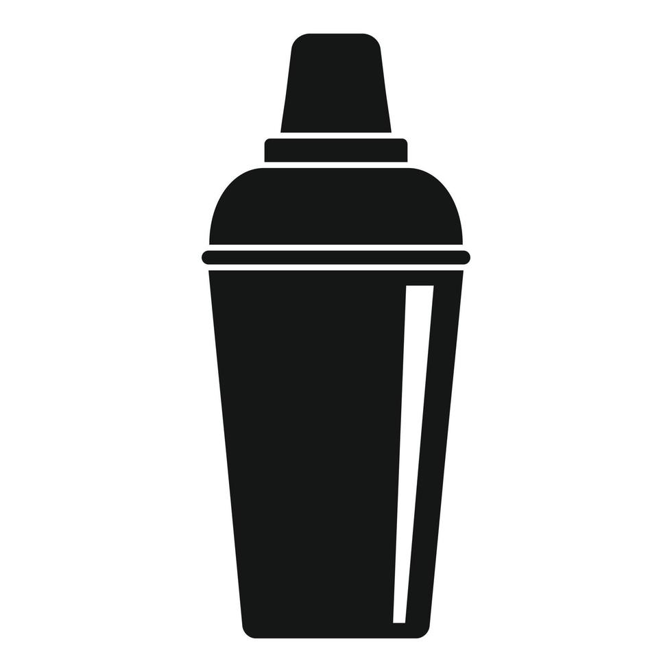 icône de bar shaker, style simple vecteur