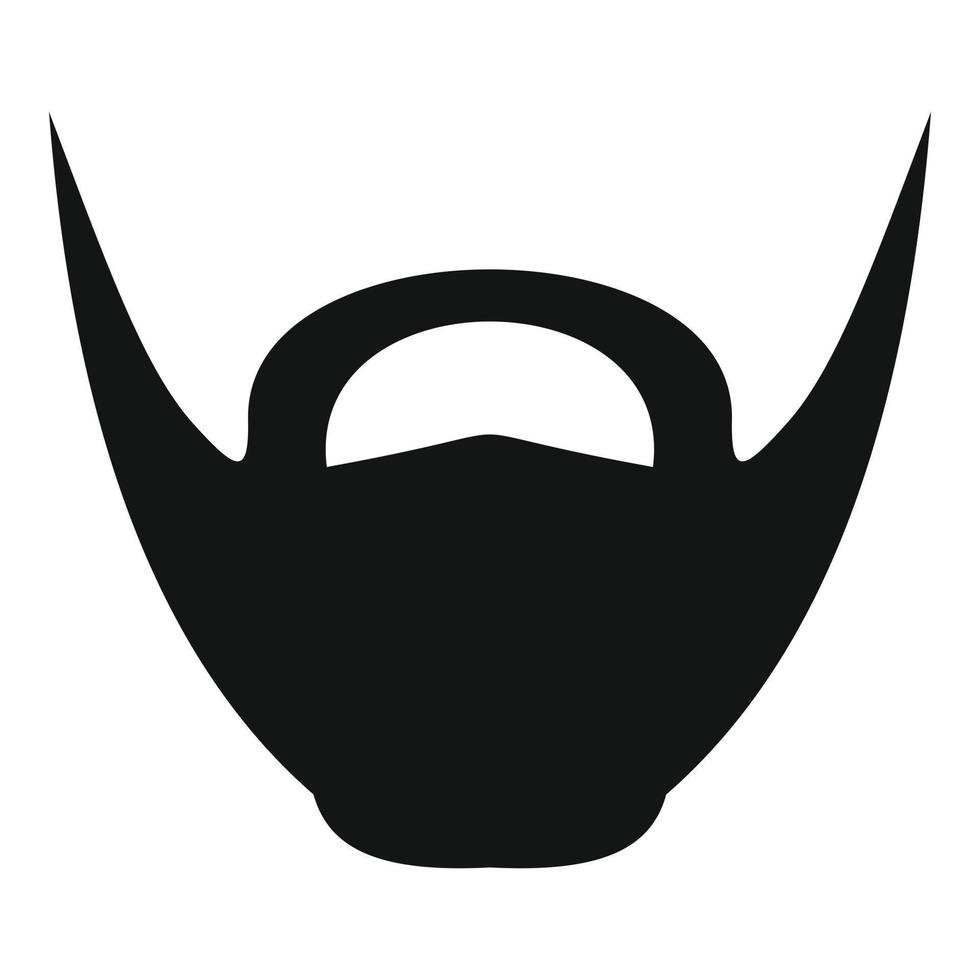 icône de barbe ronde, style simple. vecteur