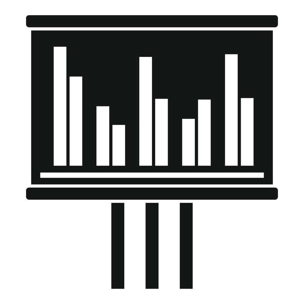 icône de graphique de bannière d'audit, style simple vecteur