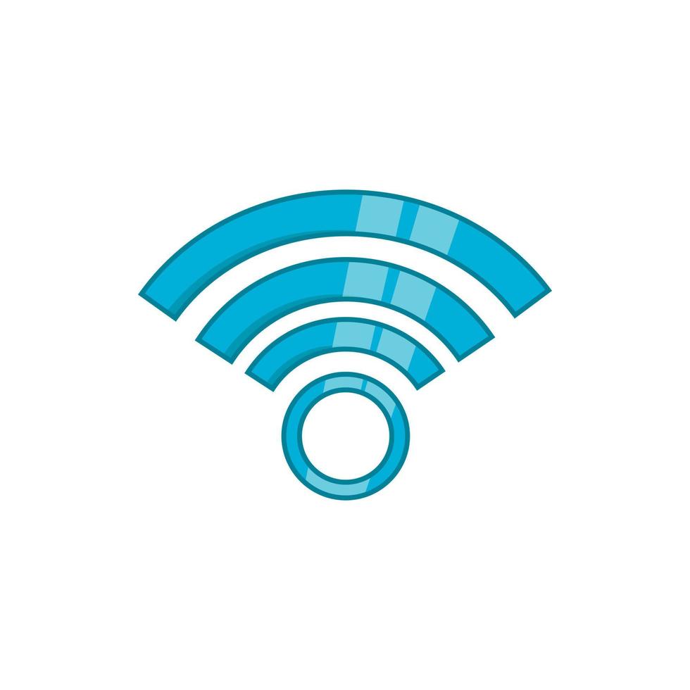 icône de symbole de réseau sans fil, style cartoon vecteur