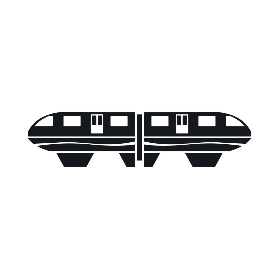 icône de train monorail, style simple vecteur