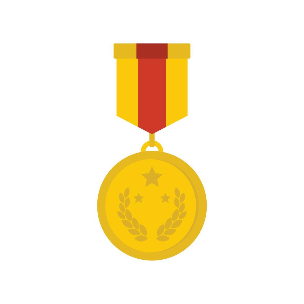 médaille icône vecteur plat