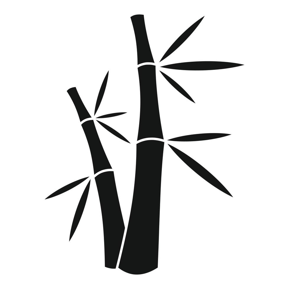 icône de bambou nature, style simple vecteur