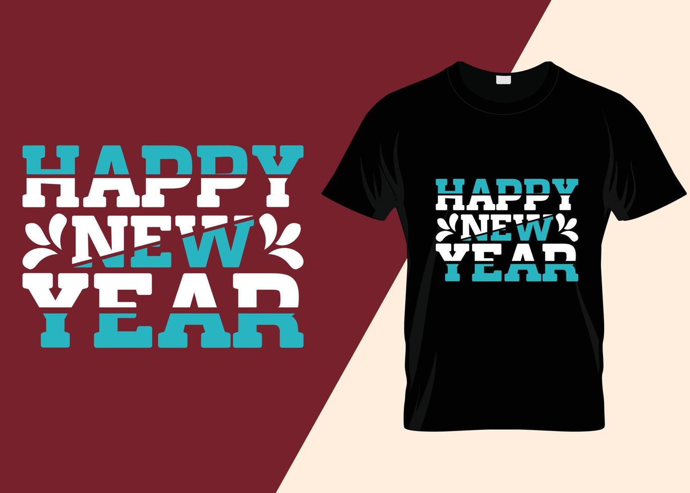 conception de t-shirt typographie bonne année vecteur