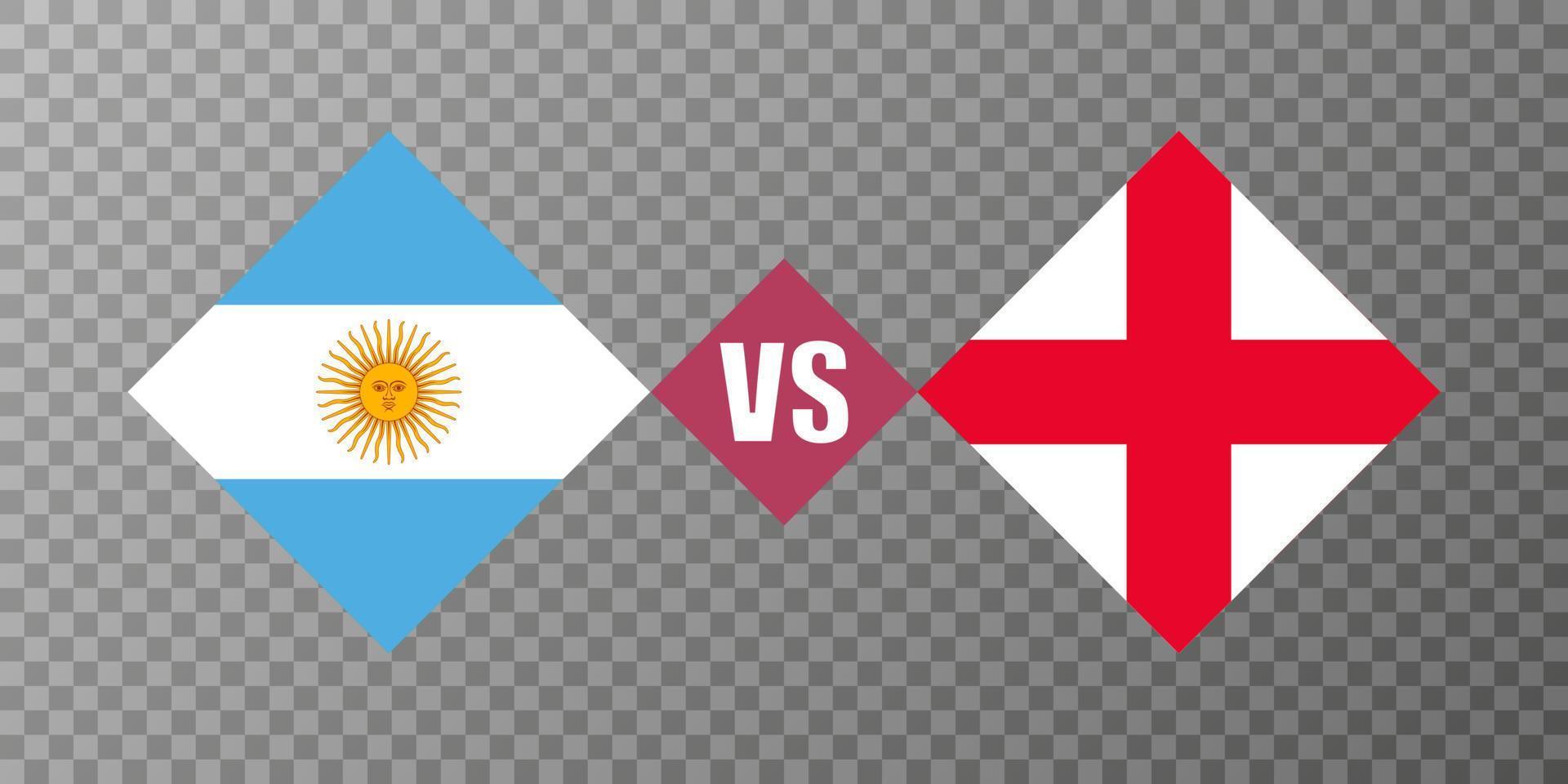 concept de drapeau argentine vs angleterre. illustration vectorielle. vecteur