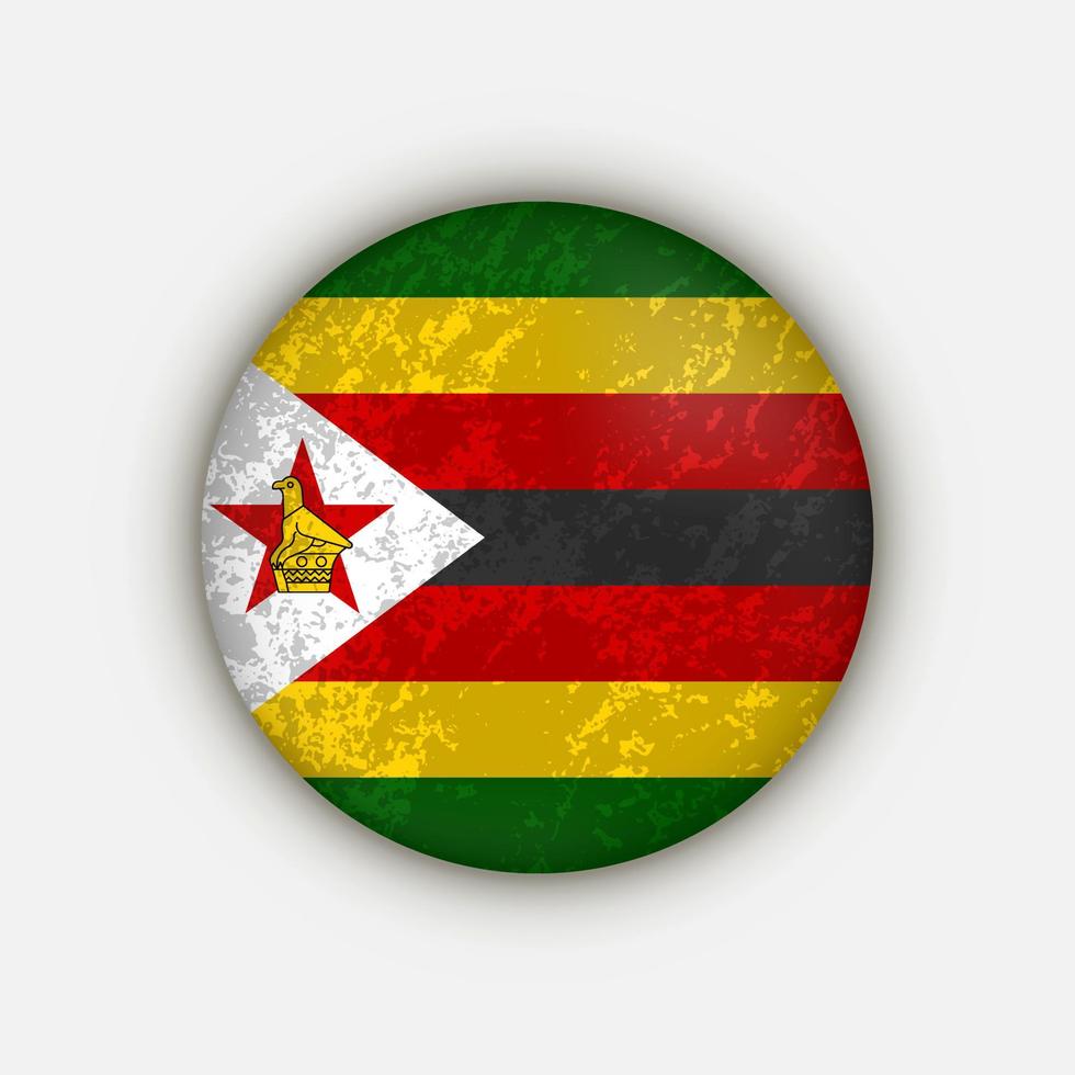 pays Zimbabwe. drapeau zimbabwéen. illustration vectorielle. vecteur