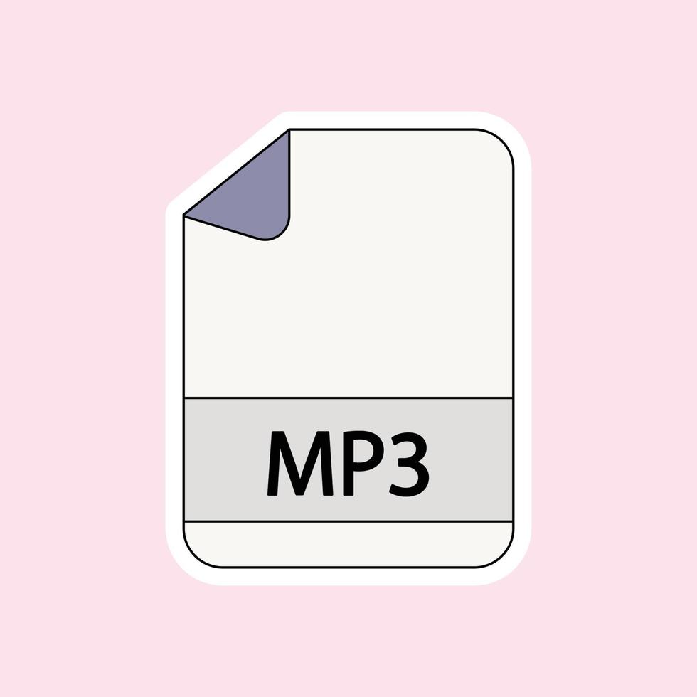 un mp3 isolé sur fond rose tendre vecteur