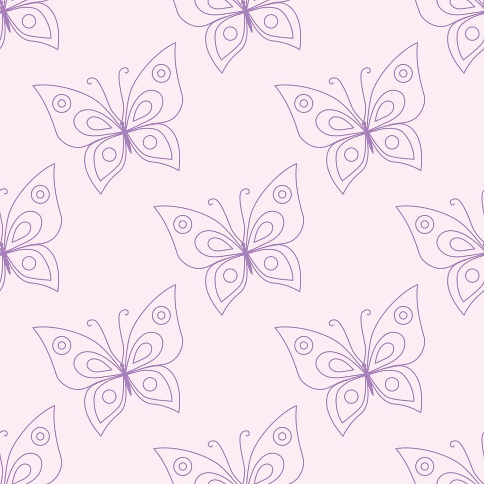 motif de répétition de vecteur de papillon violet