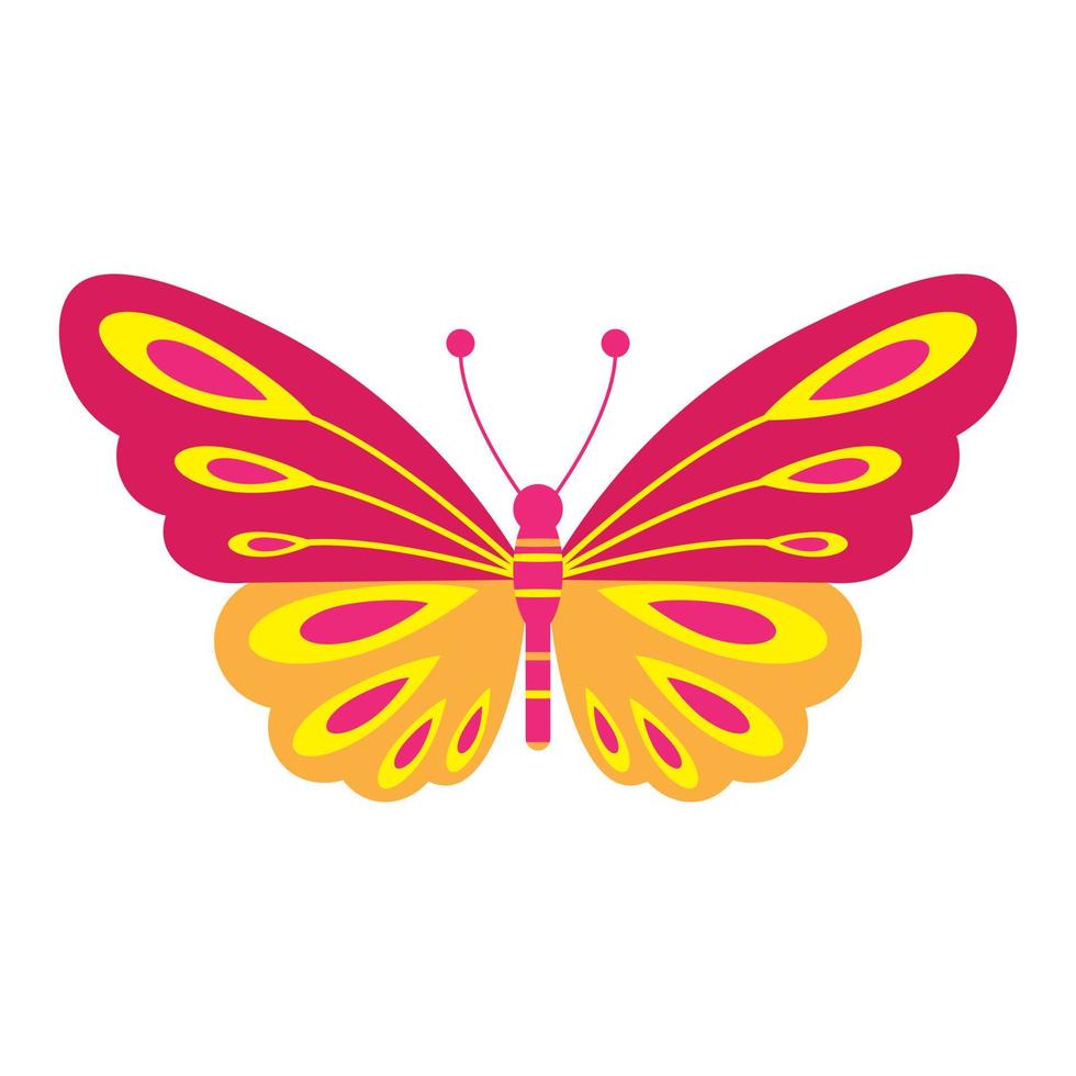 clipart papillon rose et orange vecteur