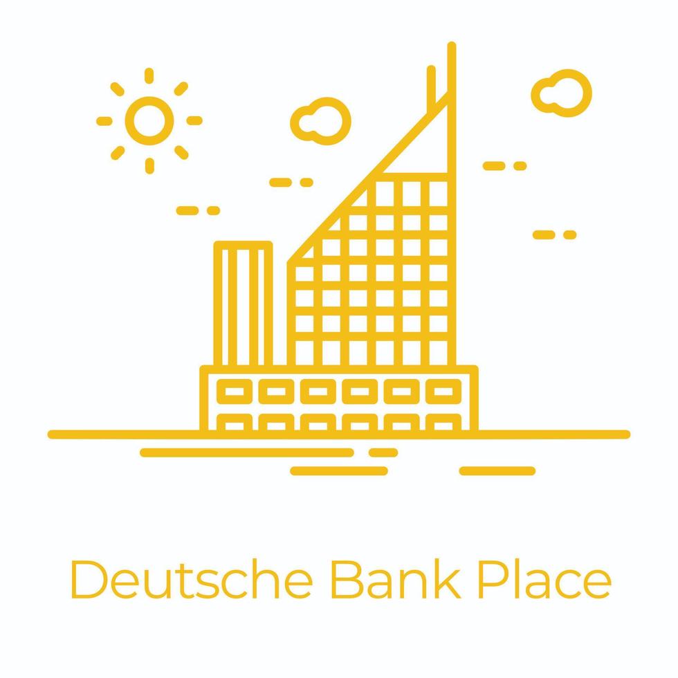 banque deutsche branchée vecteur