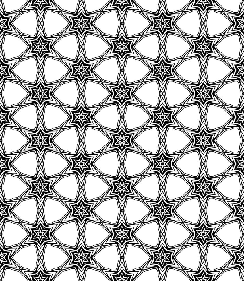 motif abstrait sans couture noir et blanc. arrière-plan et toile de fond. conception ornementale en niveaux de gris. vecteur