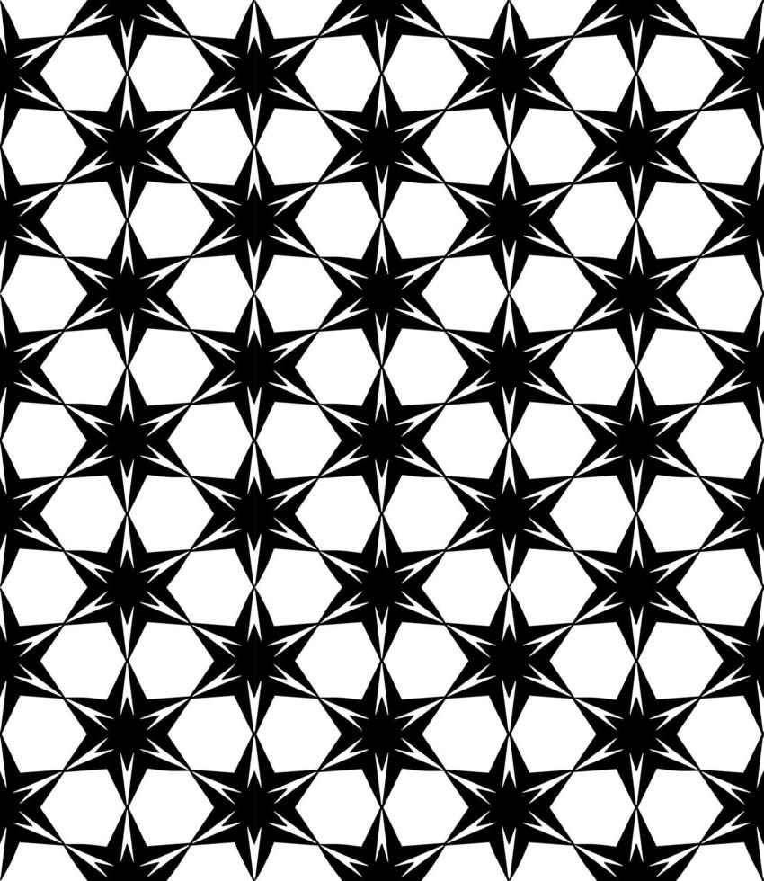 motif abstrait sans couture noir et blanc. arrière-plan et toile de fond. conception ornementale en niveaux de gris. vecteur