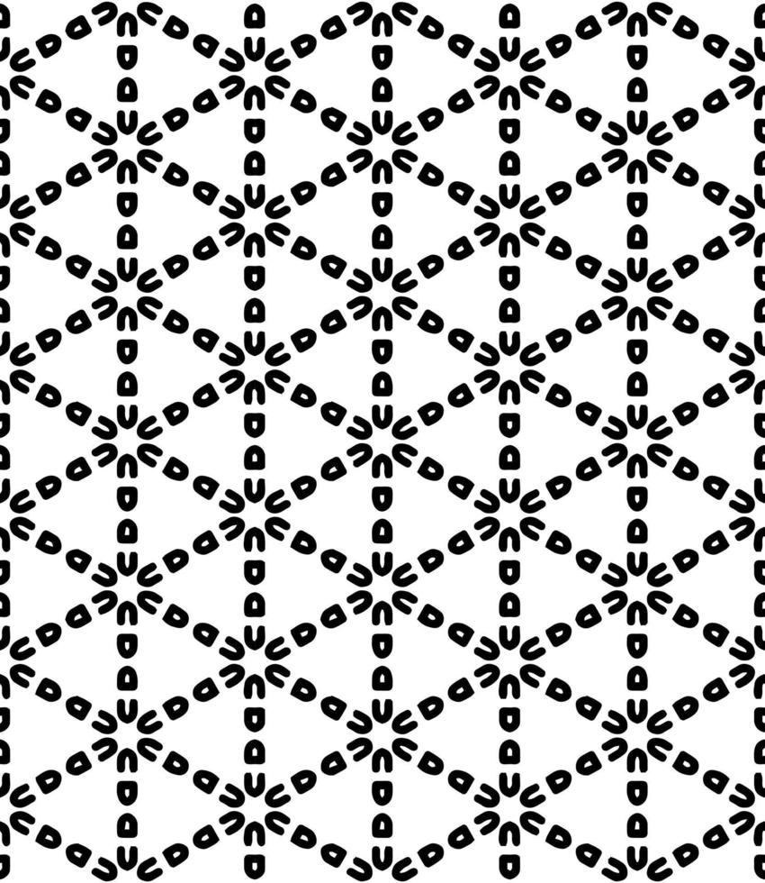 motif abstrait sans couture noir et blanc. arrière-plan et toile de fond. conception ornementale en niveaux de gris. vecteur