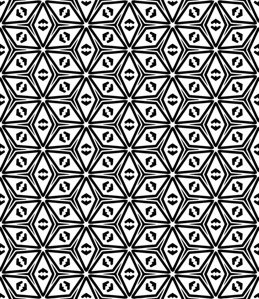 motif abstrait sans couture noir et blanc. arrière-plan et toile de fond. conception ornementale en niveaux de gris. vecteur