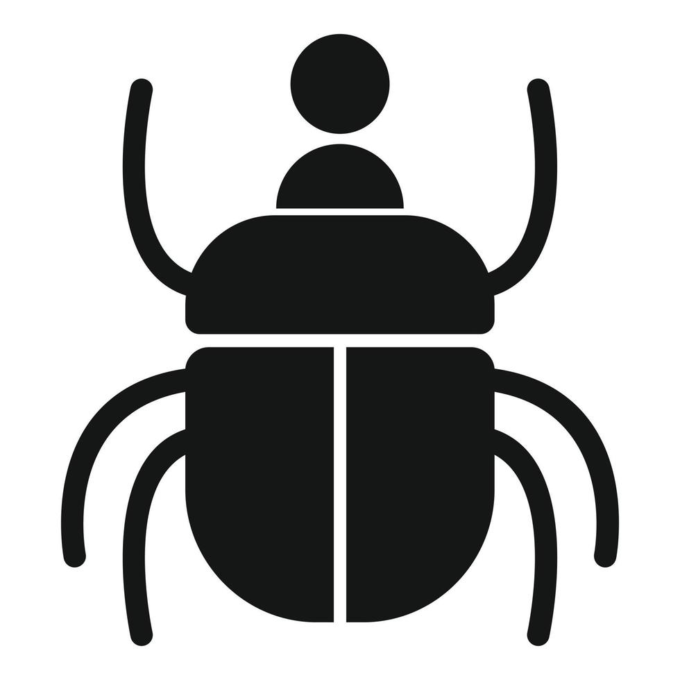 icône de scarabée, style simple vecteur