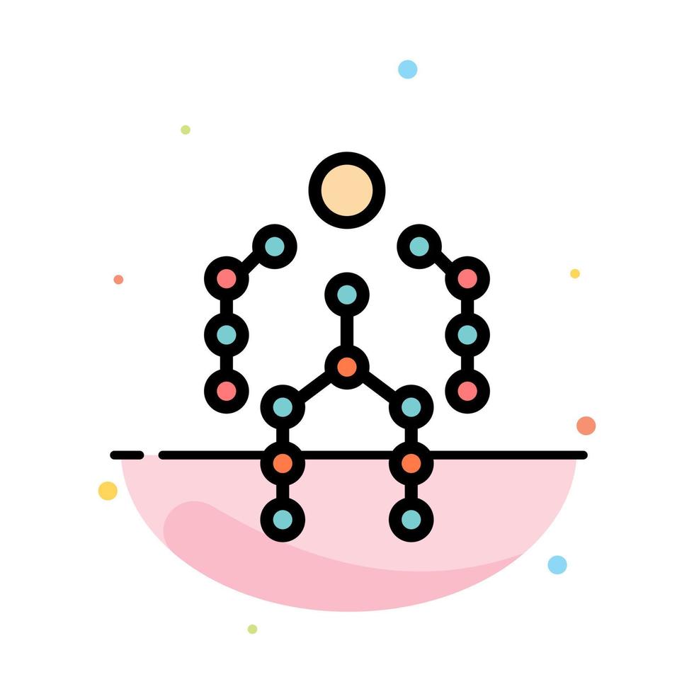 les os d'action capturent le modèle d'icône de couleur plate abstraite de mouvement humain vecteur