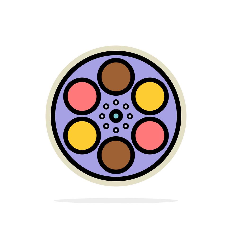 film bobine de film bande de réservoir abstrait cercle fond plat couleur icône vecteur