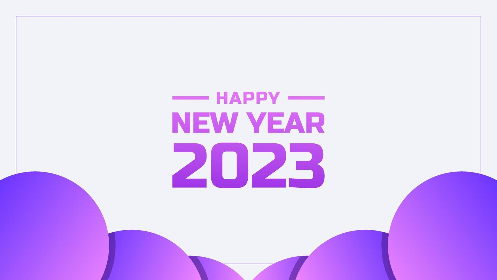 bonne année 2023 fond avec couleur violette vecteur