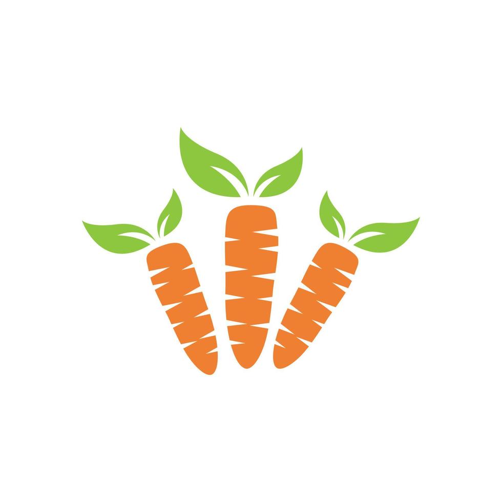 logo d'illustration de carotte vecteur
