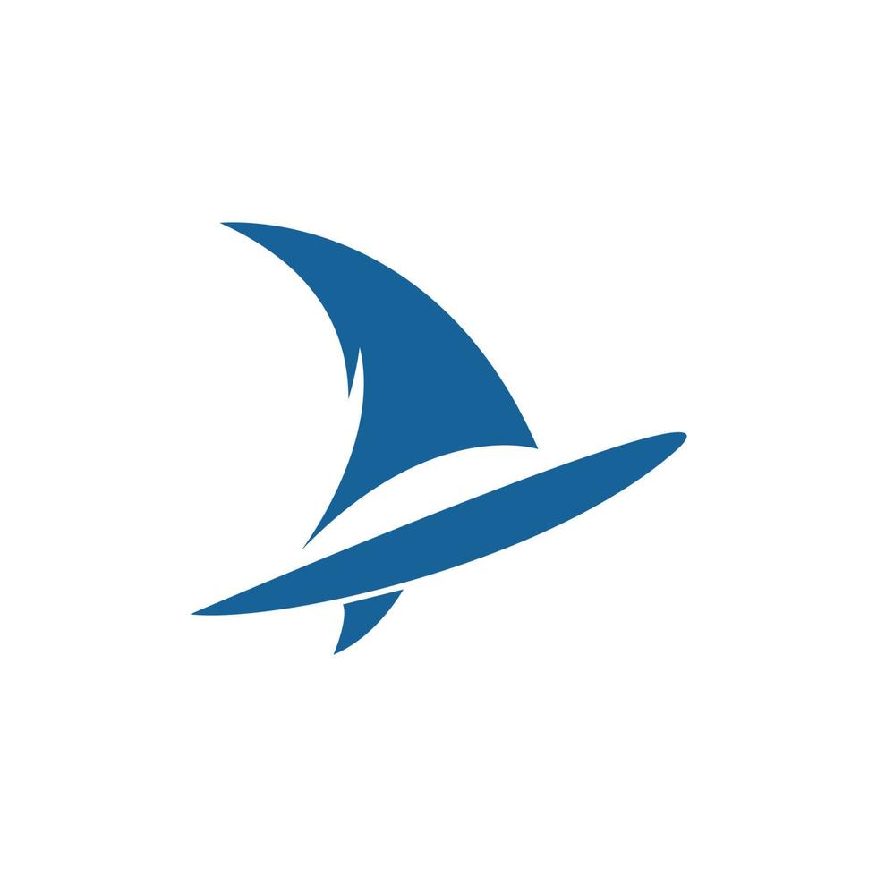 logo de bateau à voile vecteur