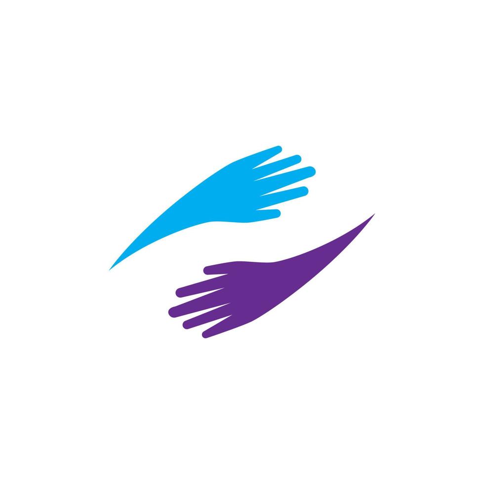 logo de soins des mains vecteur