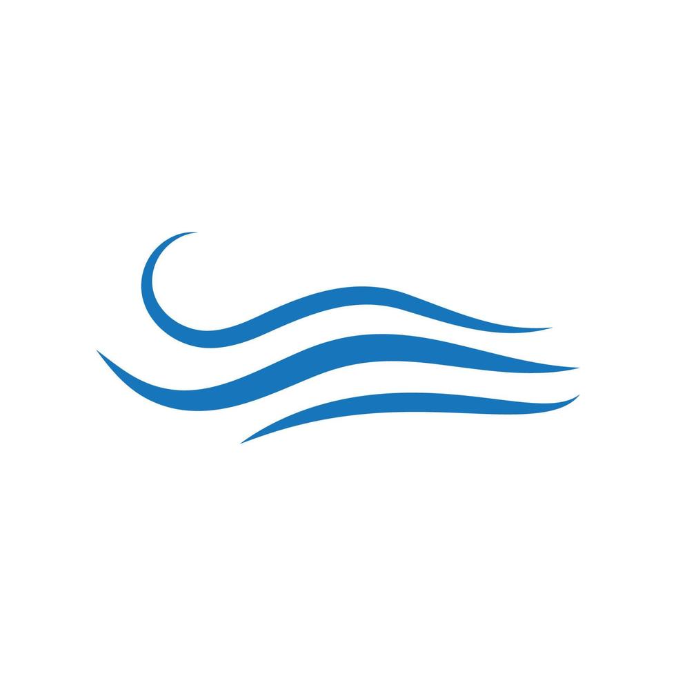 logo de vague d'eau naturelle vecteur