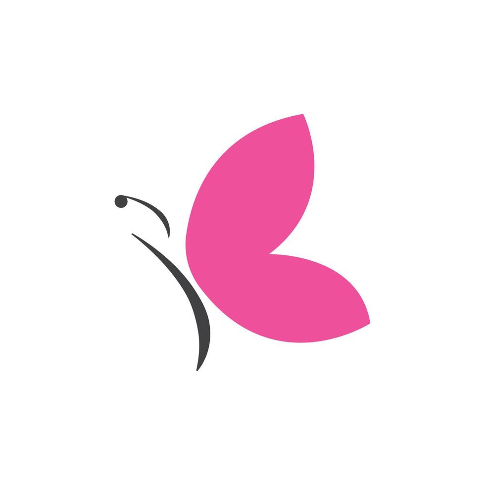 logo de papillon de beauté vecteur