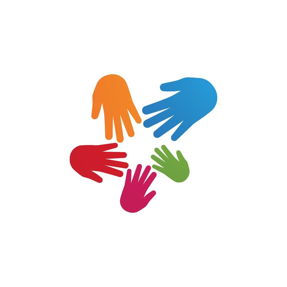 logo de soins des mains vecteur