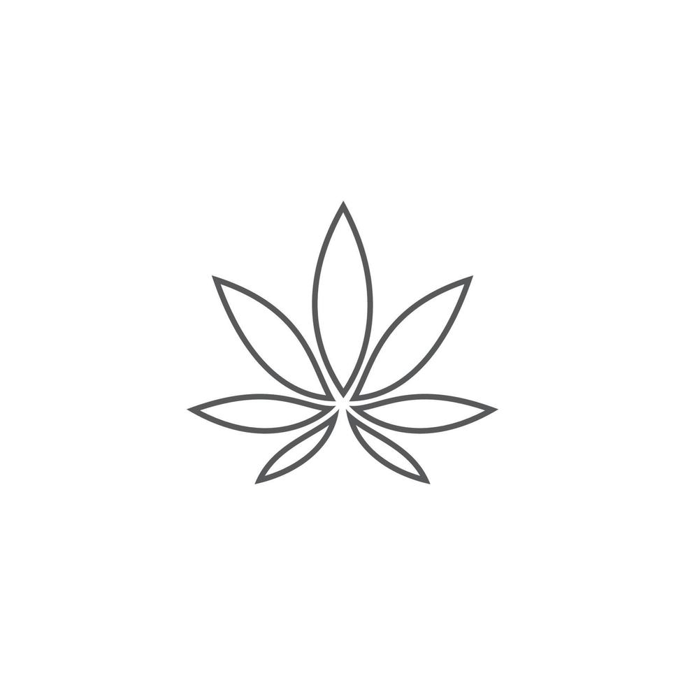icône de feuille de cannabis vecteur