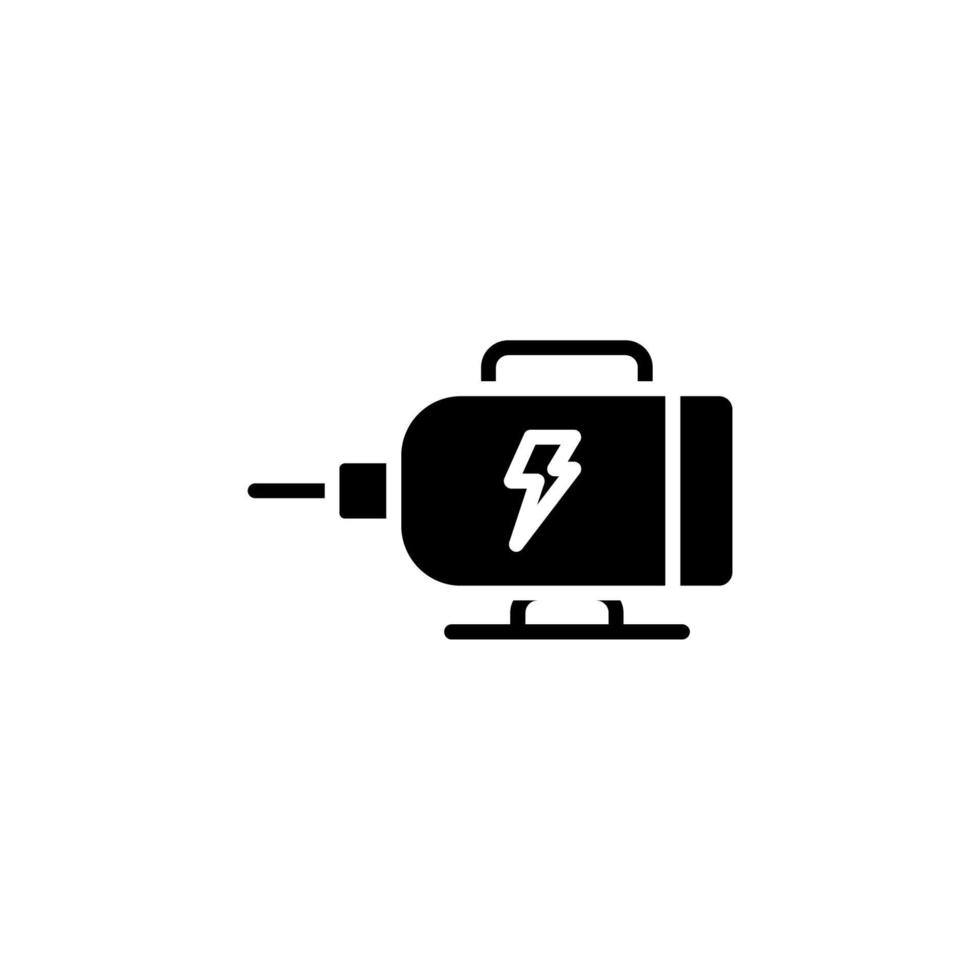 Le signe vectoriel du symbole du moteur électrique est isolé sur un fond blanc. couleur d'icône d'illustration vectorielle modifiable.