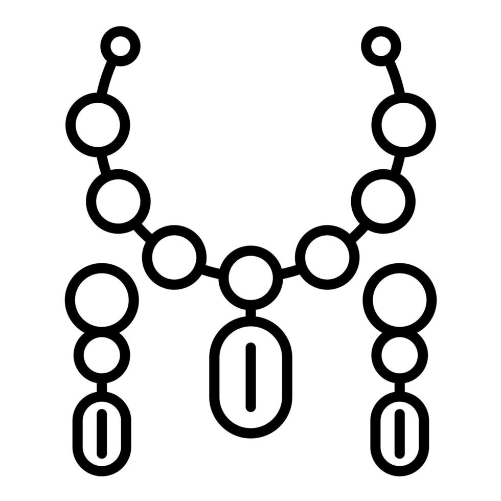 icône de ligne de bijoux vecteur