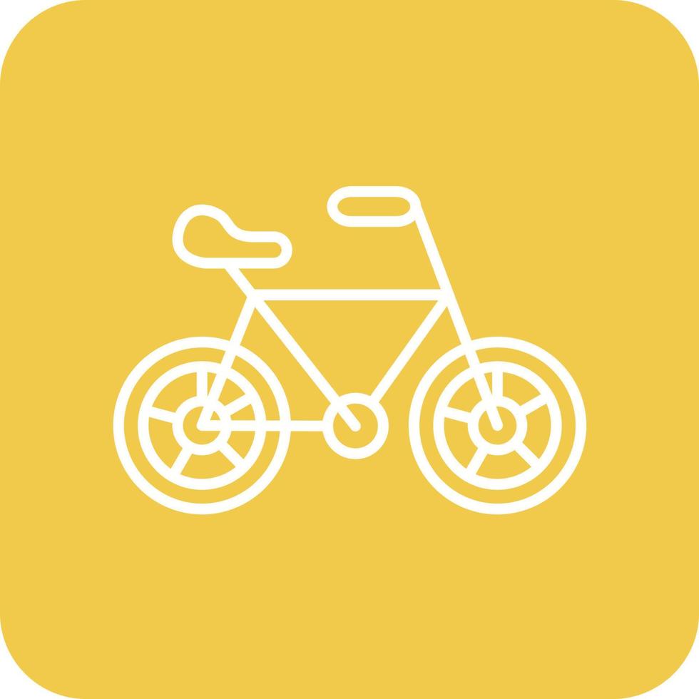 ligne de bicyclette icônes d'arrière-plan de coin rond vecteur