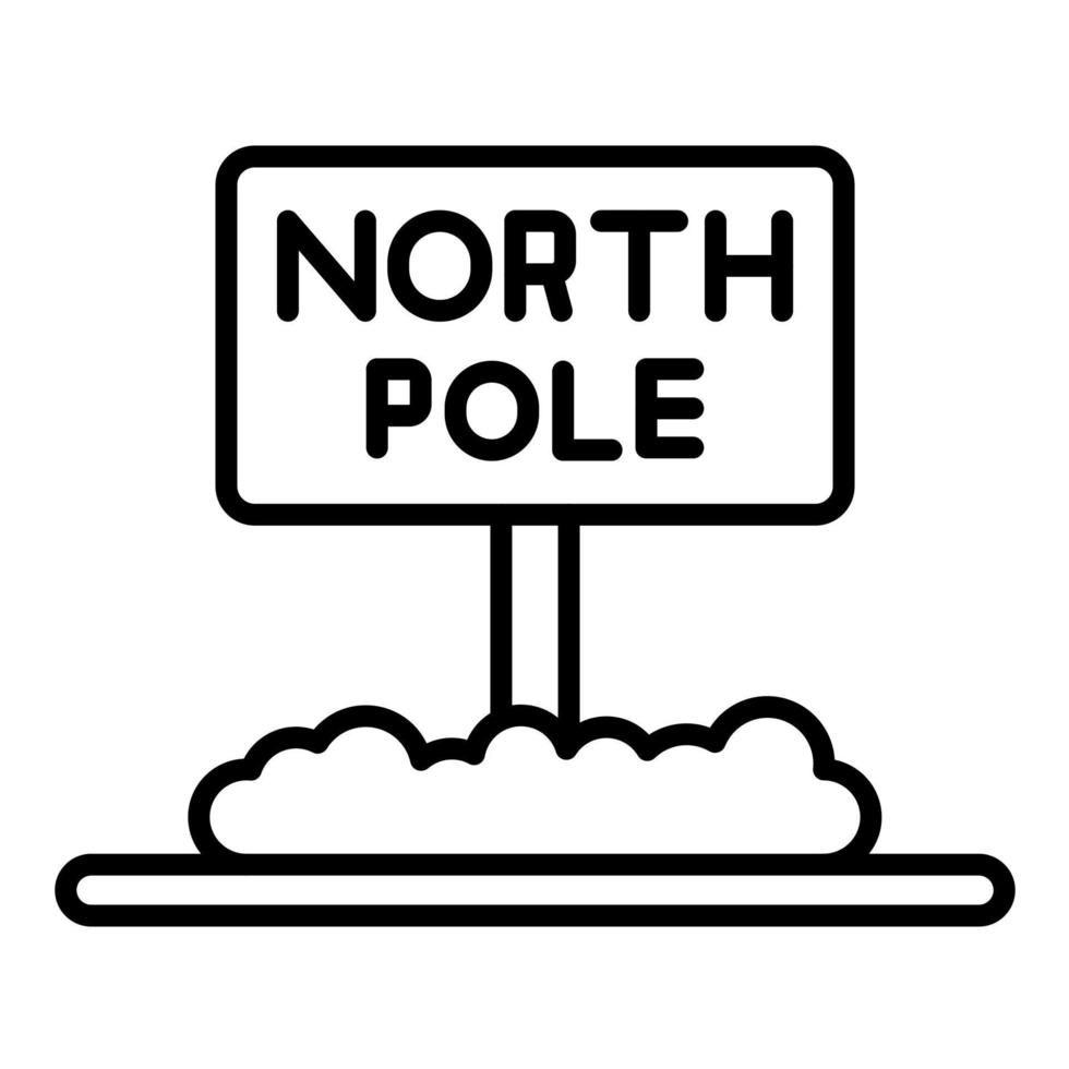 icône de la ligne du pôle nord vecteur