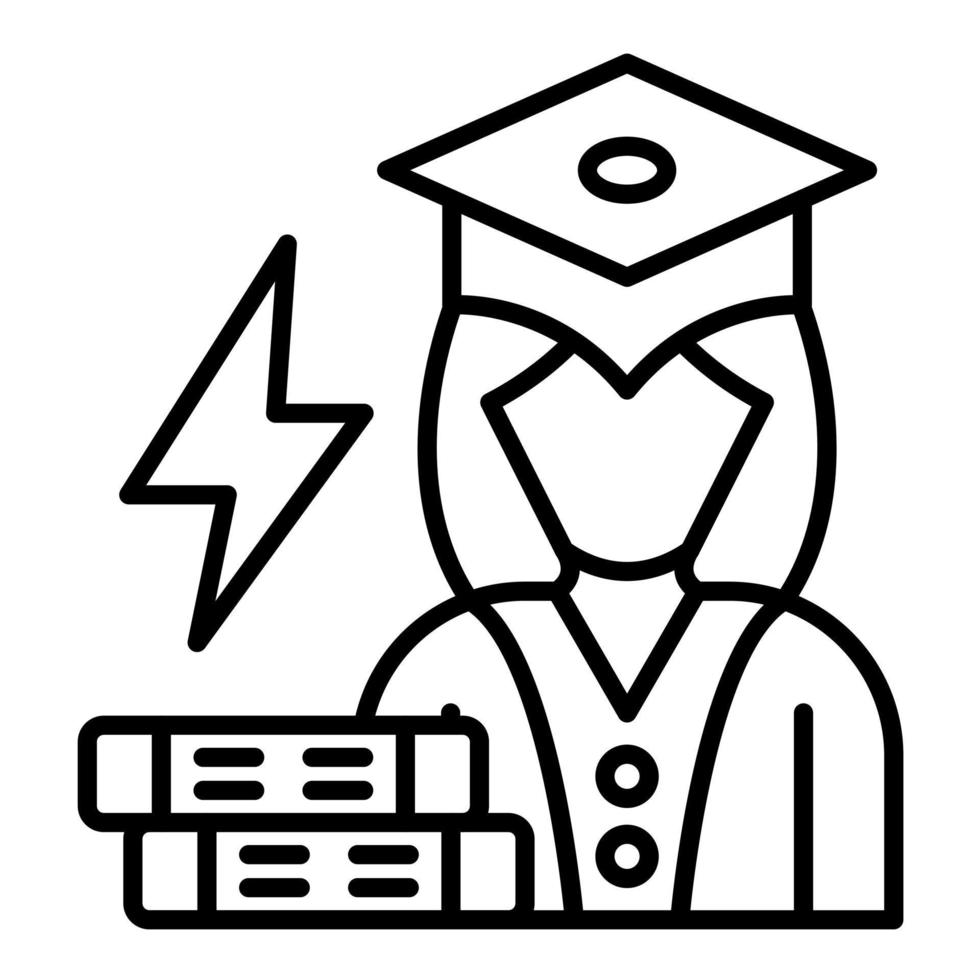 icône de ligne de charge d'étude vecteur