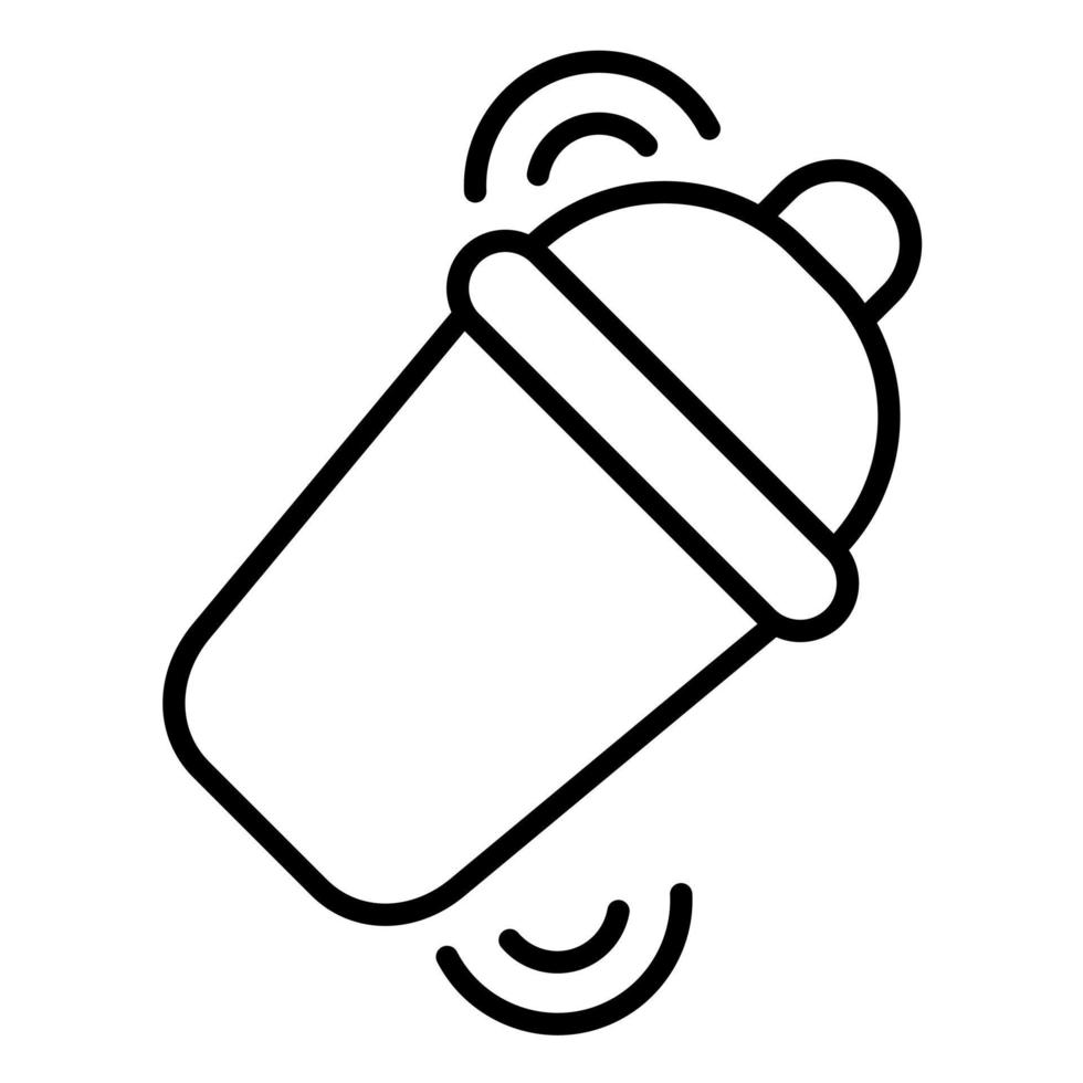 icône de ligne de shaker à cocktail vecteur