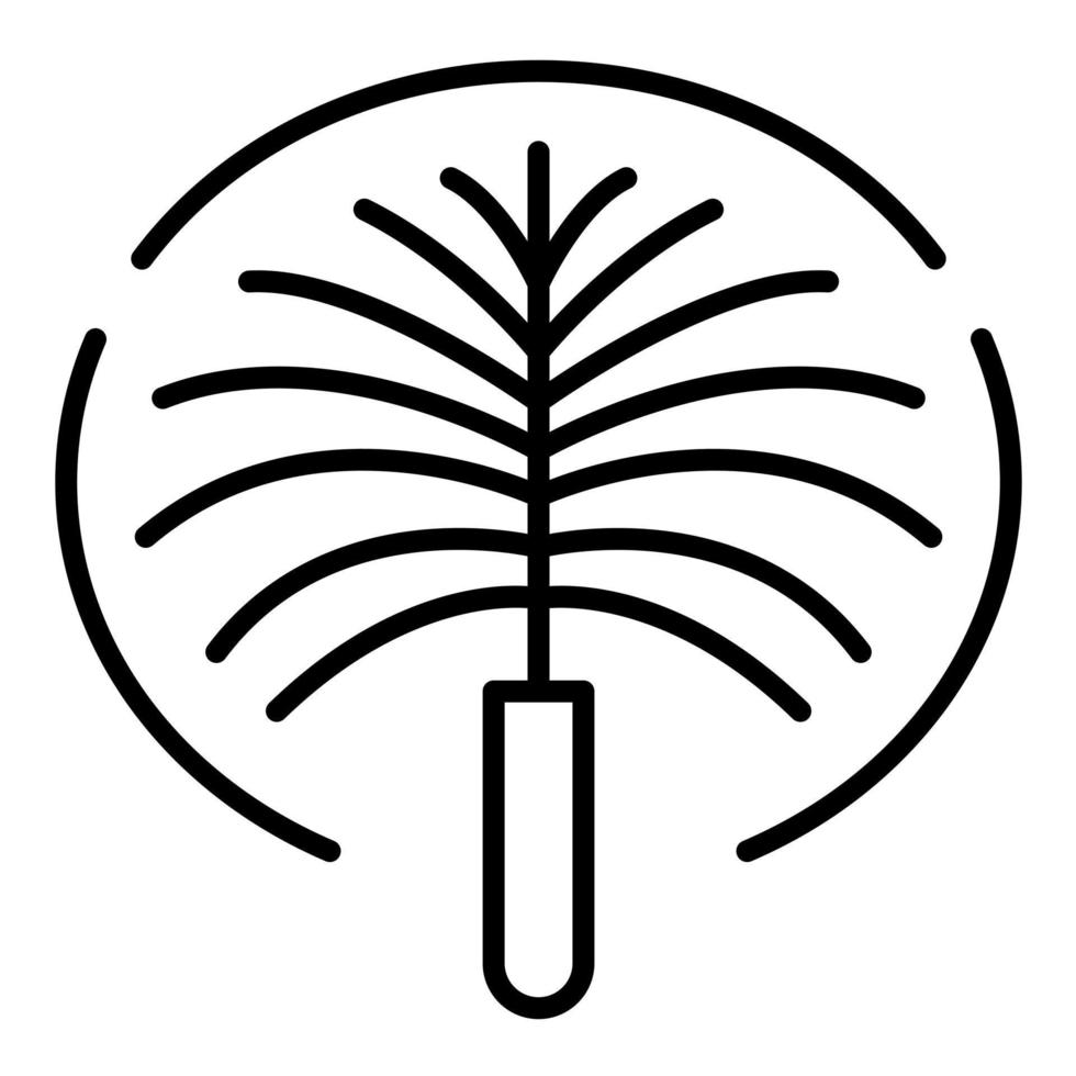 icône de ligne palm jumeirah vecteur
