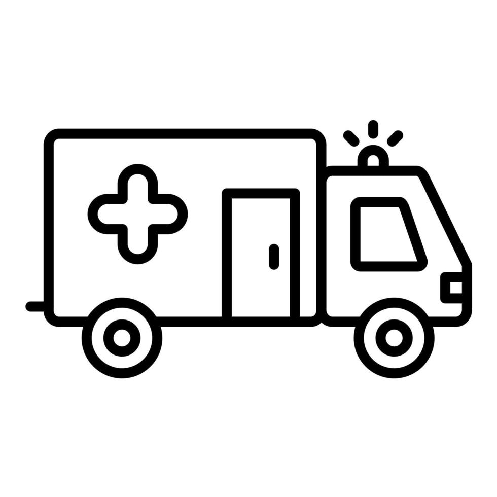 icône de ligne d'ambulance vecteur