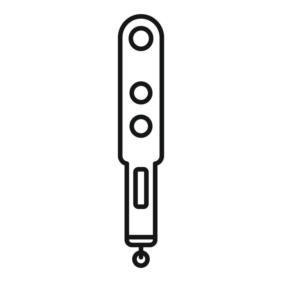 icône du système de détecteur de métaux, style de contour vecteur