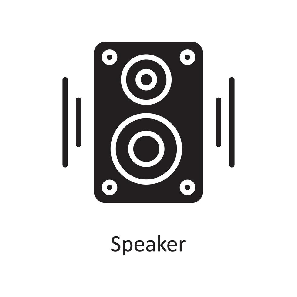 illustration de conception d'icône solide vecteur haut-parleur. symbole d'entretien ménager sur fond blanc fichier eps 10
