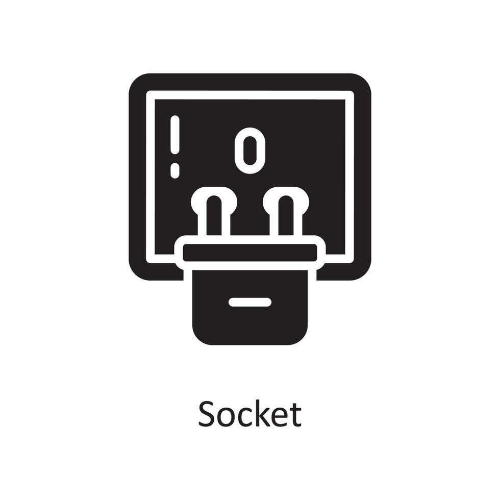 illustration de conception d'icône solide vecteur de prise. symbole d'entretien ménager sur fond blanc fichier eps 10