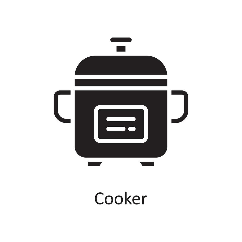 illustration de conception d'icône solide vecteur de cuisinière. symbole d'entretien ménager sur fond blanc fichier eps 10