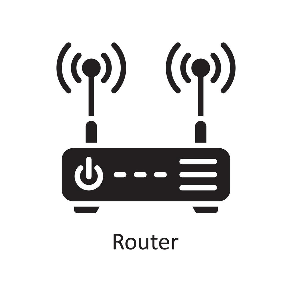 illustration de conception d'icône solide de vecteur de routeur. symbole d'entretien ménager sur fond blanc fichier eps 10